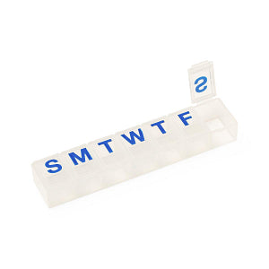 7-Day Classic Pill Organizer, 6"L x 0.8"H x 1"W, Clear, 1X/Day