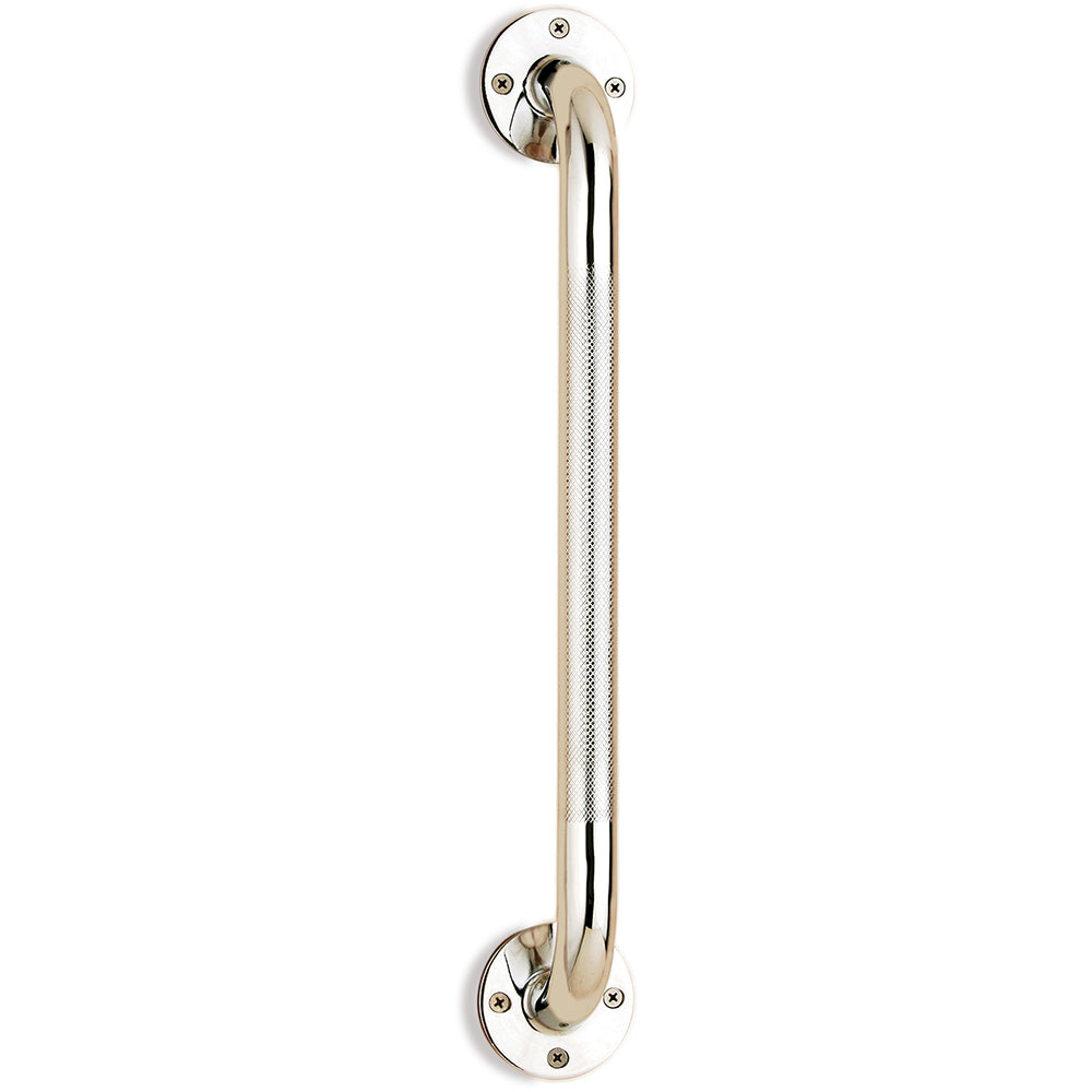 Wall Grab Bar 16 inch Chrome With Knurled Handle