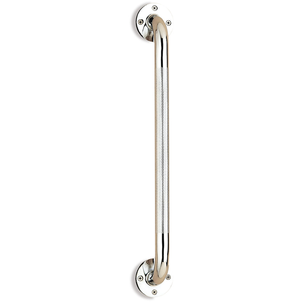 Wall Grab Bar 18 inch Chrome with Knurled Handle