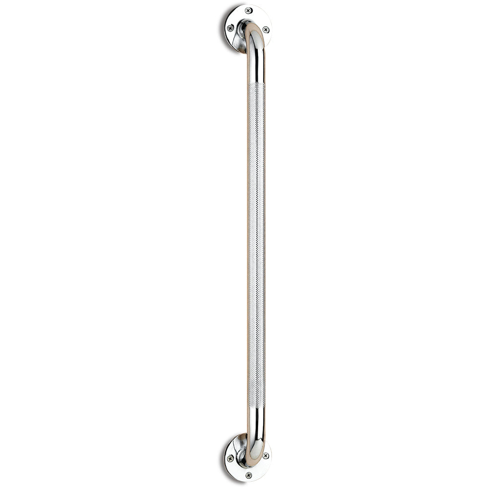 Wall Grab Bar 24" Chrome With Knurled Handle