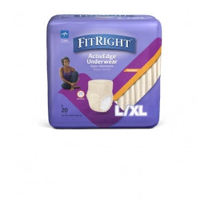 FitRight Ultra Incontinence Underwear for Women, Size L/XL, For Waist Size 40"-56"