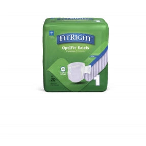 FitRight Ultra-Stretch Adult Incontinence Briefs, Size M/L, for Waist Size 30"-52"