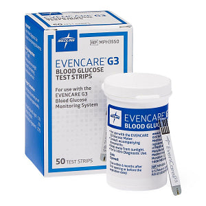 Glucose Test Strips, EvenCare G3, 50/Bx