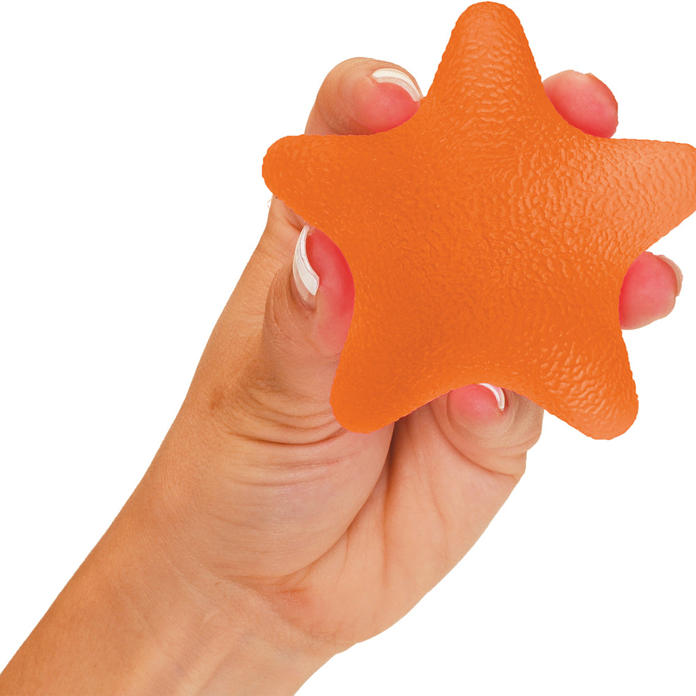 Hand Squeeze Star, Firm, Orange