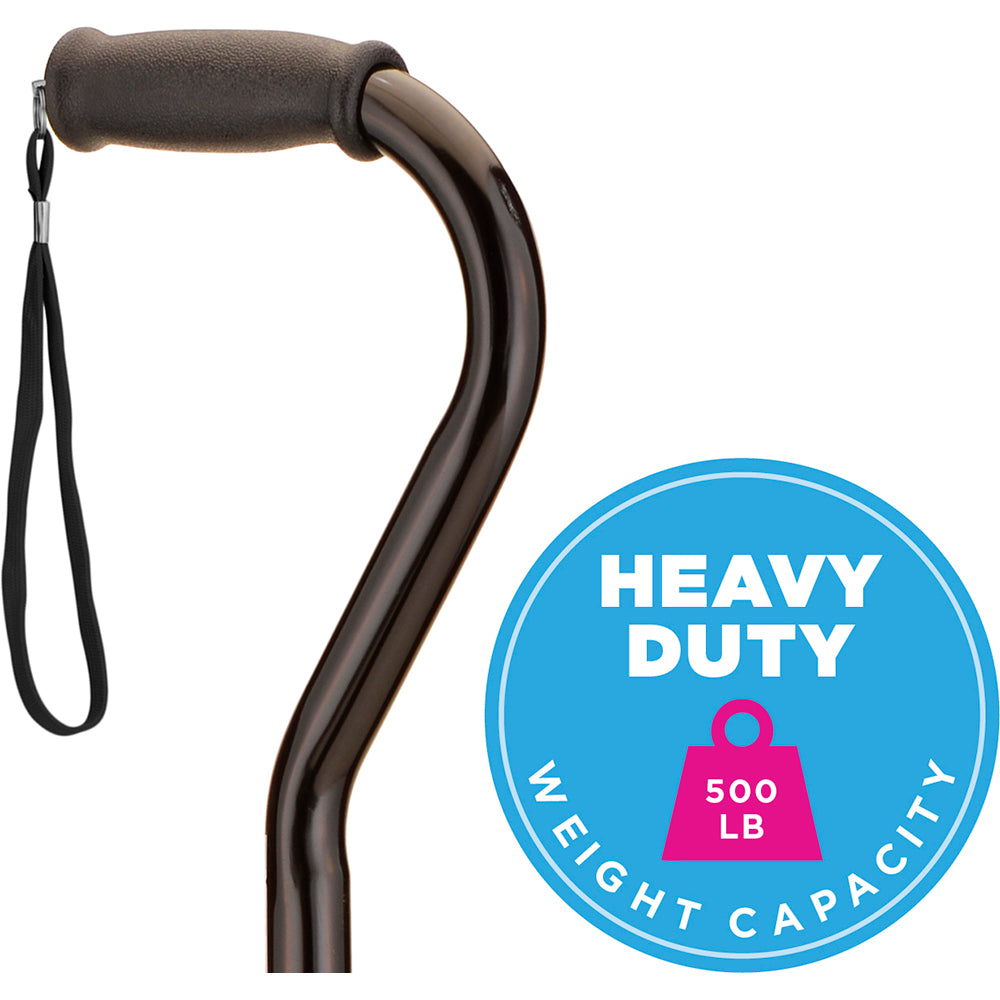 Heavy Duty Quad Cane with Small Base, Black