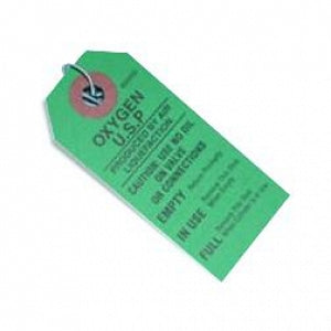 Tag, Oxygen Cylinder, Green