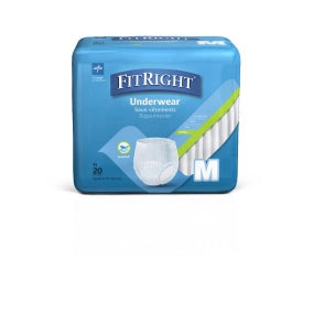 FitRight Extra Protective Underwear, Size M, for Waist Size 28"-40"