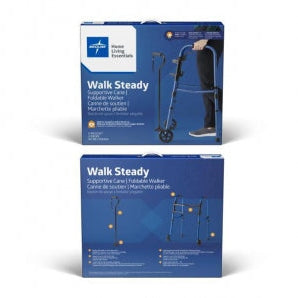 Walk Steady Kit with Walker and Cane