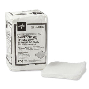 Gauze Sponge, 4"x4", 8-Ply, Non-Sterile, 200/Pk