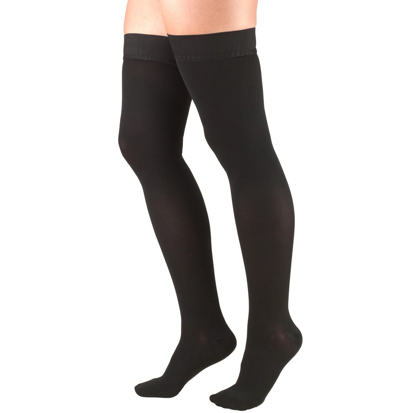 Thigh High Compression Stockings 20-30 mmHg Closed Toe, Black