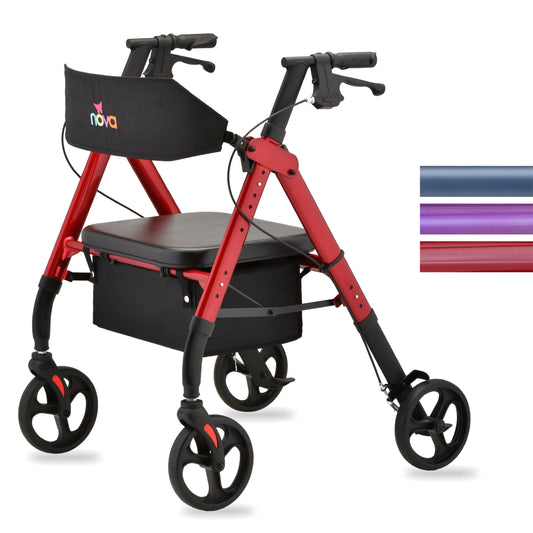 Star 8" HD WB Rollator Red