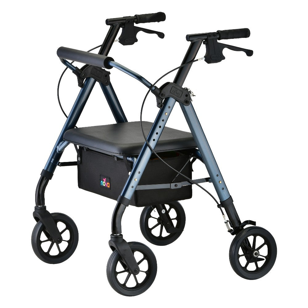 STAR Heavy Duty Rollator, 450 lb. Weight Capacity, Blue