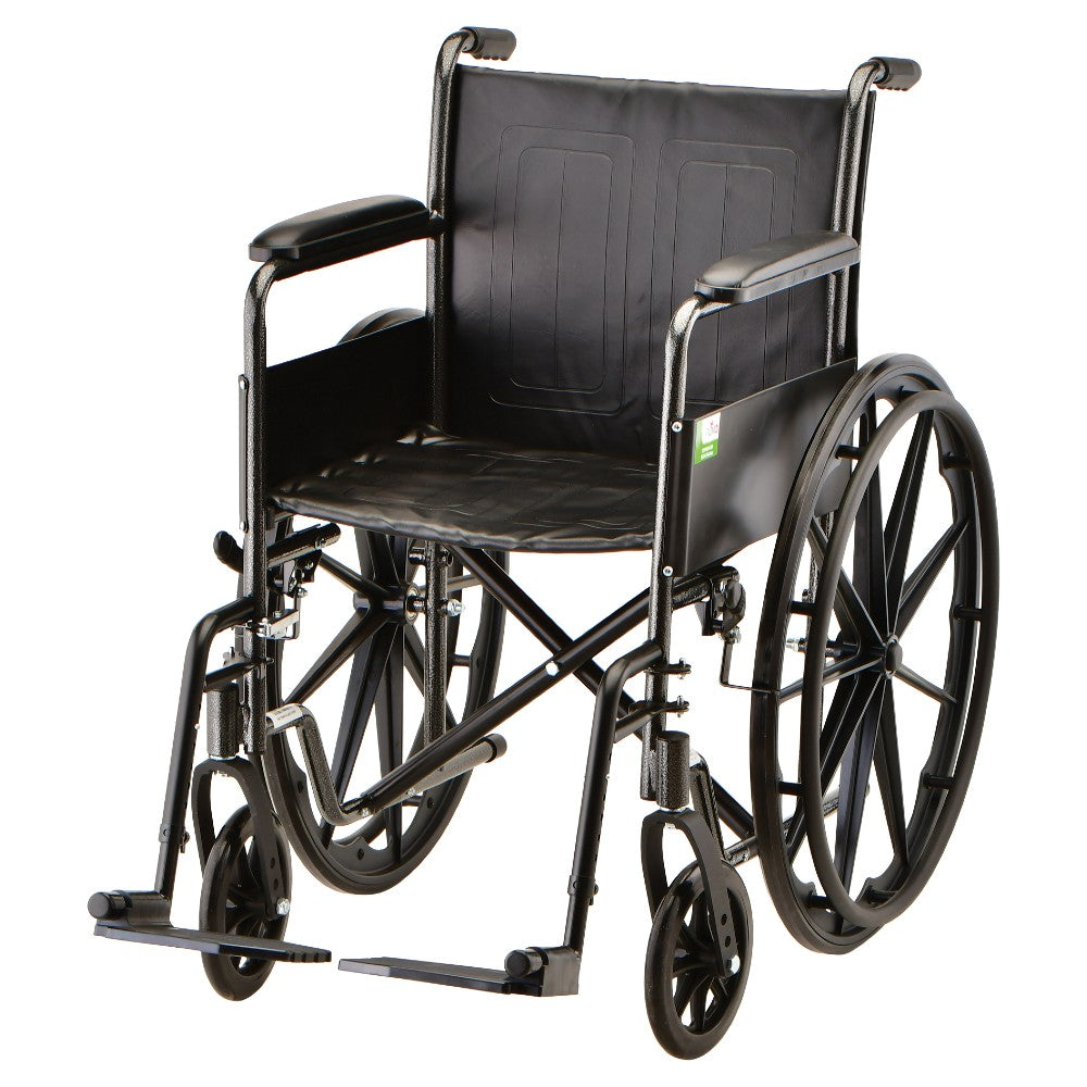 Hammertone Wheelchair - 18Inch With Fixed Arm & Swing Away Footrest