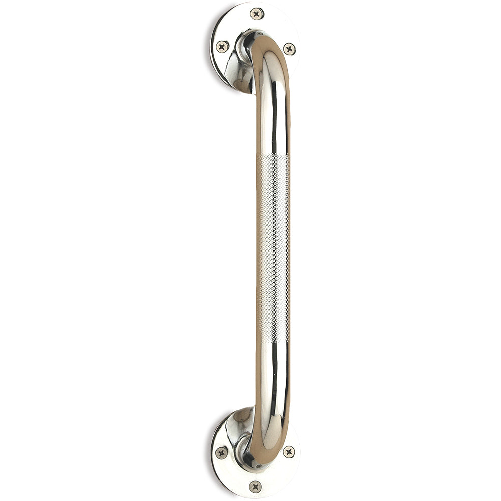 Wall Grab Bar 12 inch Chrome With Knurled Handle