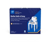 Bathe Safe and Easy Kit with Premium Shower Chair, Handheld Showerhead and Long Loofah with Handle