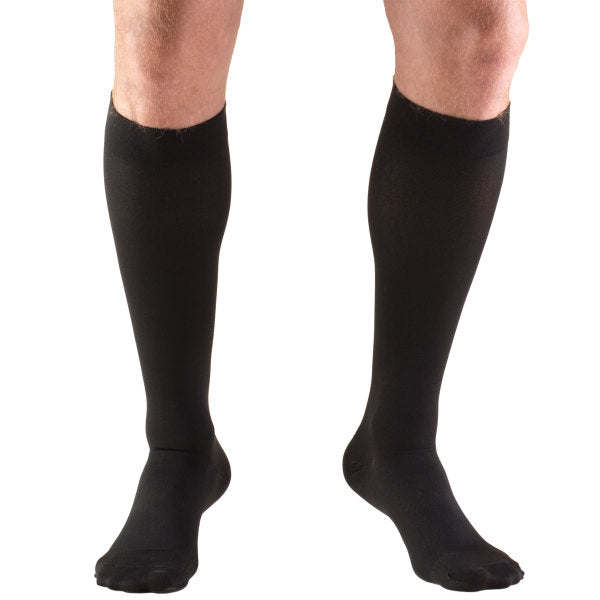 Below Knee Compression Stockings 30-40 mmHg Closed Toe, Black