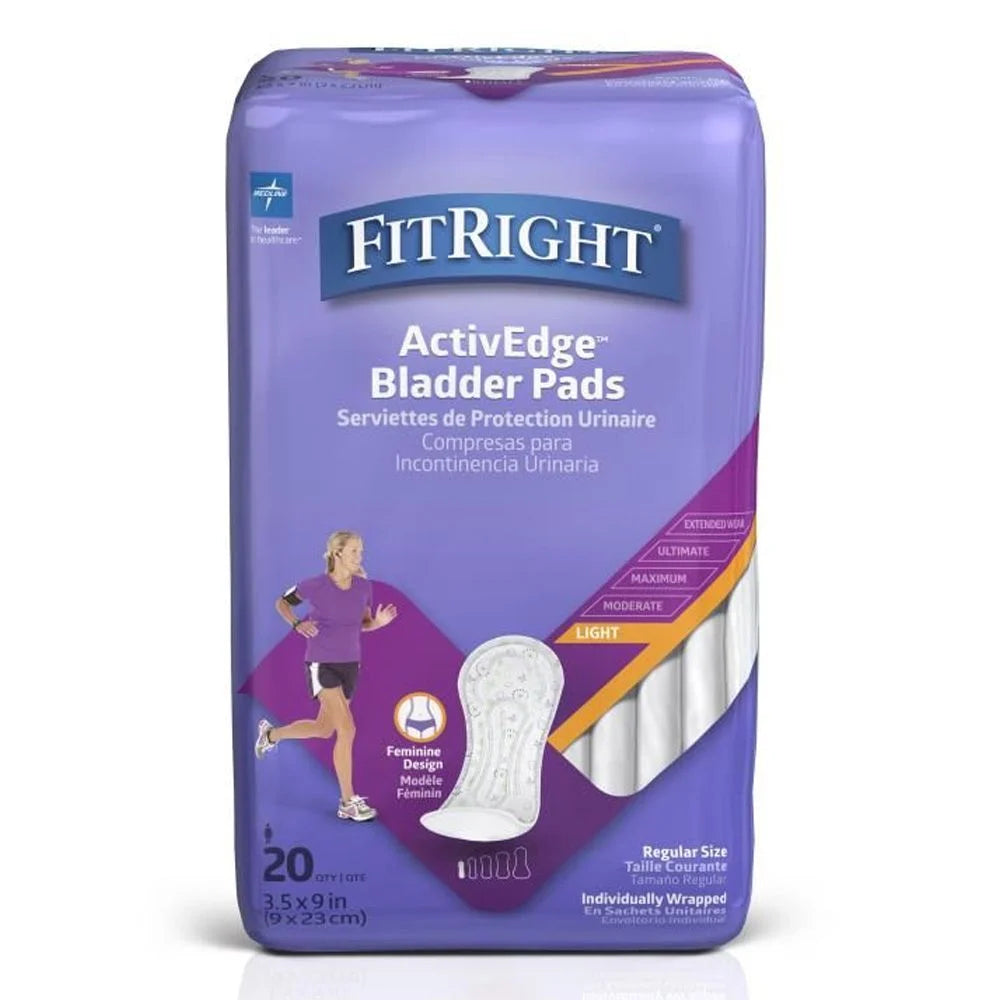 FitRight ActivEdge Bladder Control Pad, Maximum, 5" x 14"