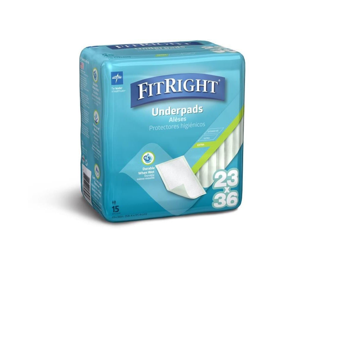 FitRight Fluff Underpads 23in x 36in 15Ct