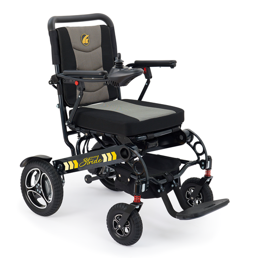 Aluminum Folding Power Wheelchair, Black
