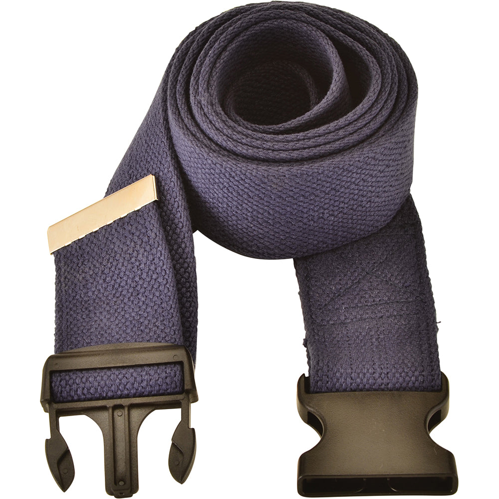 Gait Belt 72", Blue Plastic Buckle