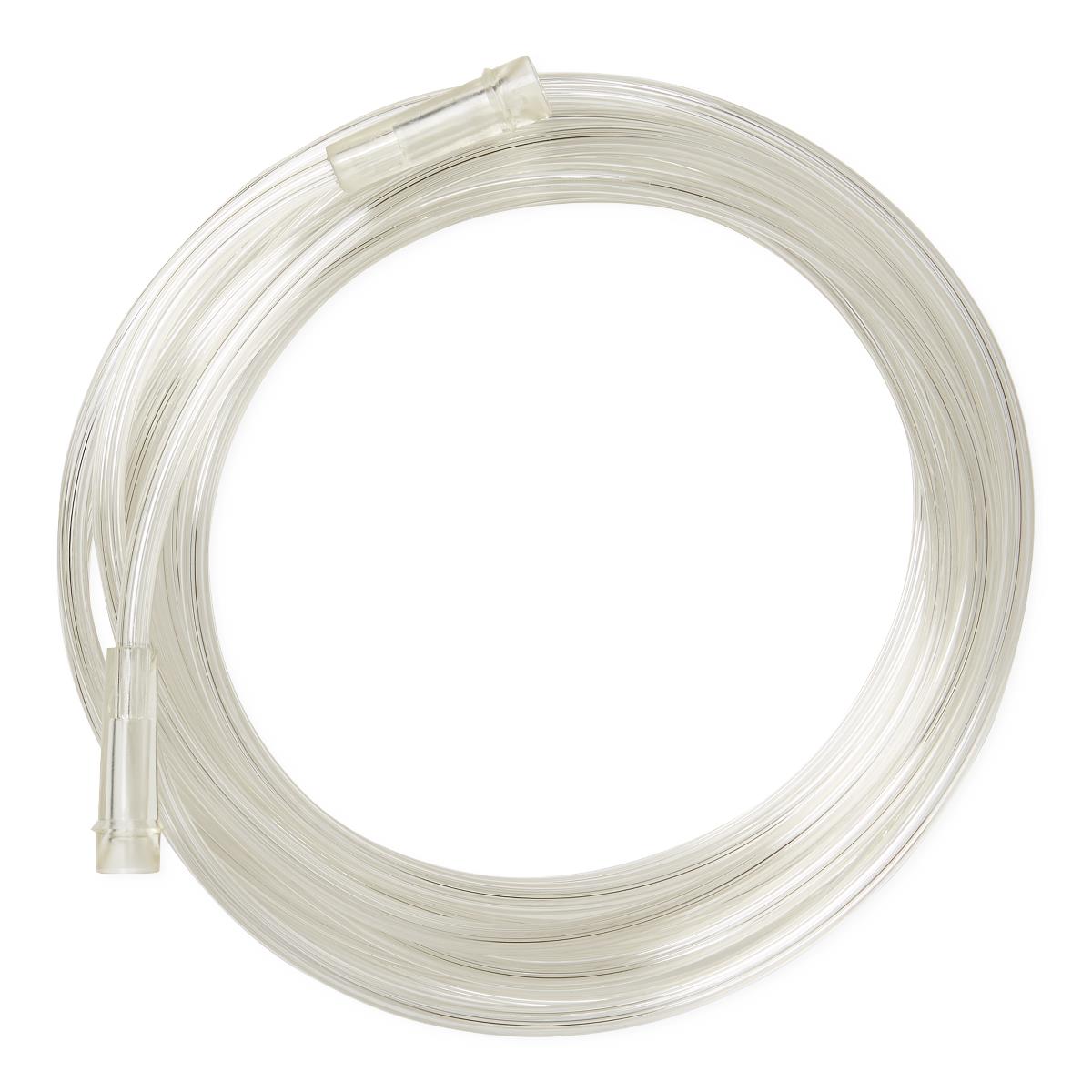 Clear Crush-Resistant Oxygen Tubing, 7', Standard Connector