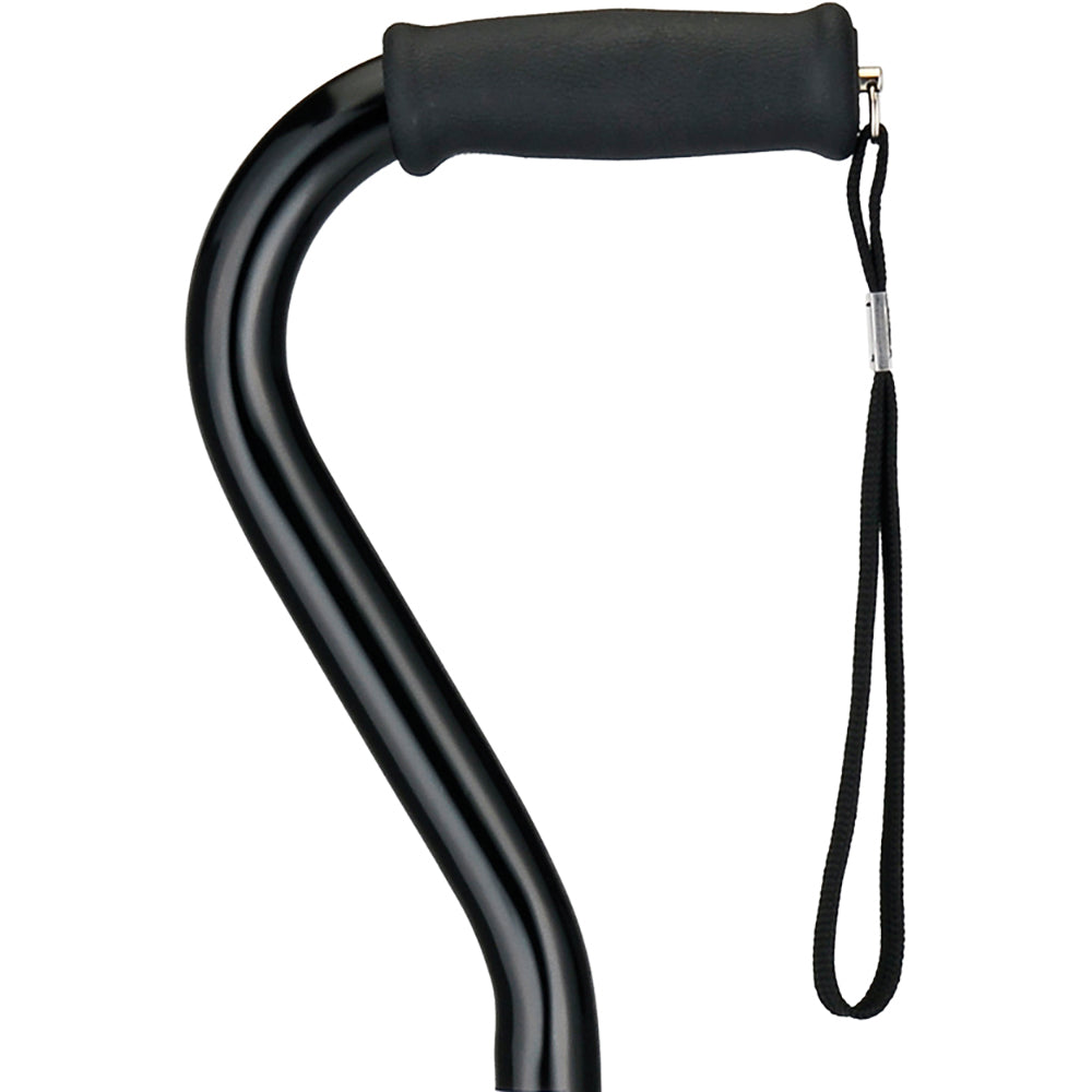 Heavy Duty Cane Offset Black