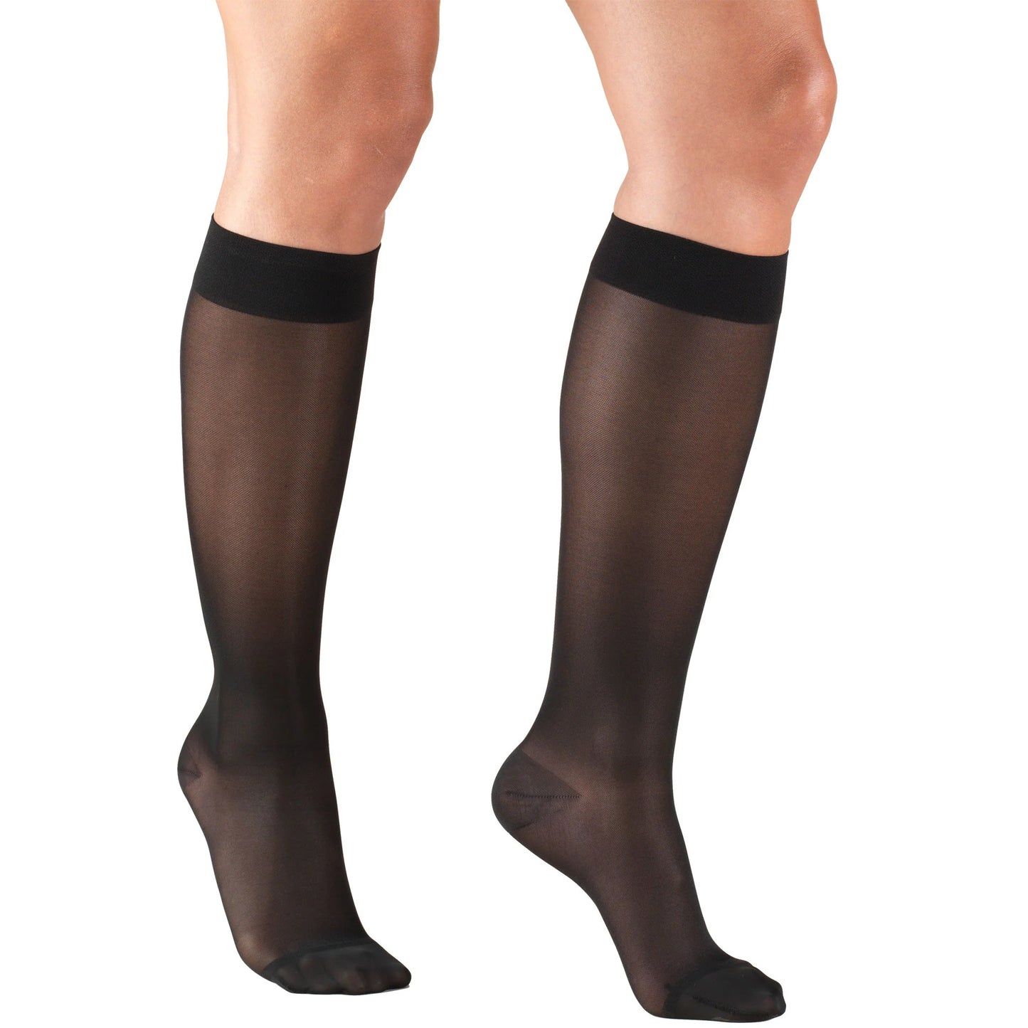 Knee High Lites Compression Socks 15-20 mmHg, Black