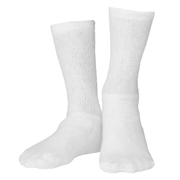 Loose Fit Diabetic Socks 3-Pack, White