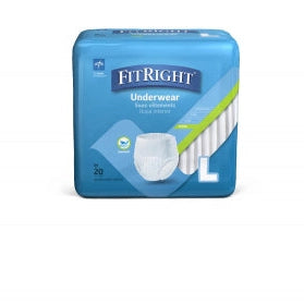 FitRight Extra Protective Underwear, Size L, for Waist Size 40"-56"