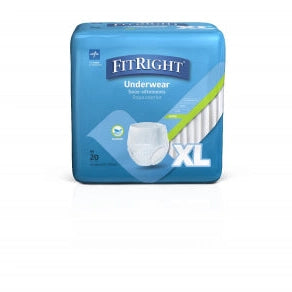 FitRight Extra Protective Underwear, Size XL, for Waist Size 56"-68"