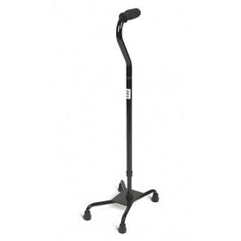 Quad Cane with Large Base, 300 lb. Weight Capacity, Black