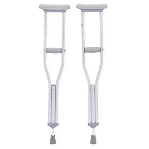 Medline Standard Aluminum Push-Button Crutches, Youth, 300 lb. Capacity