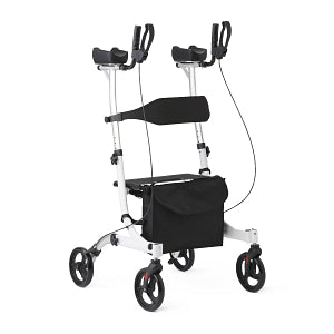 Upright Aluminum Rollator, White