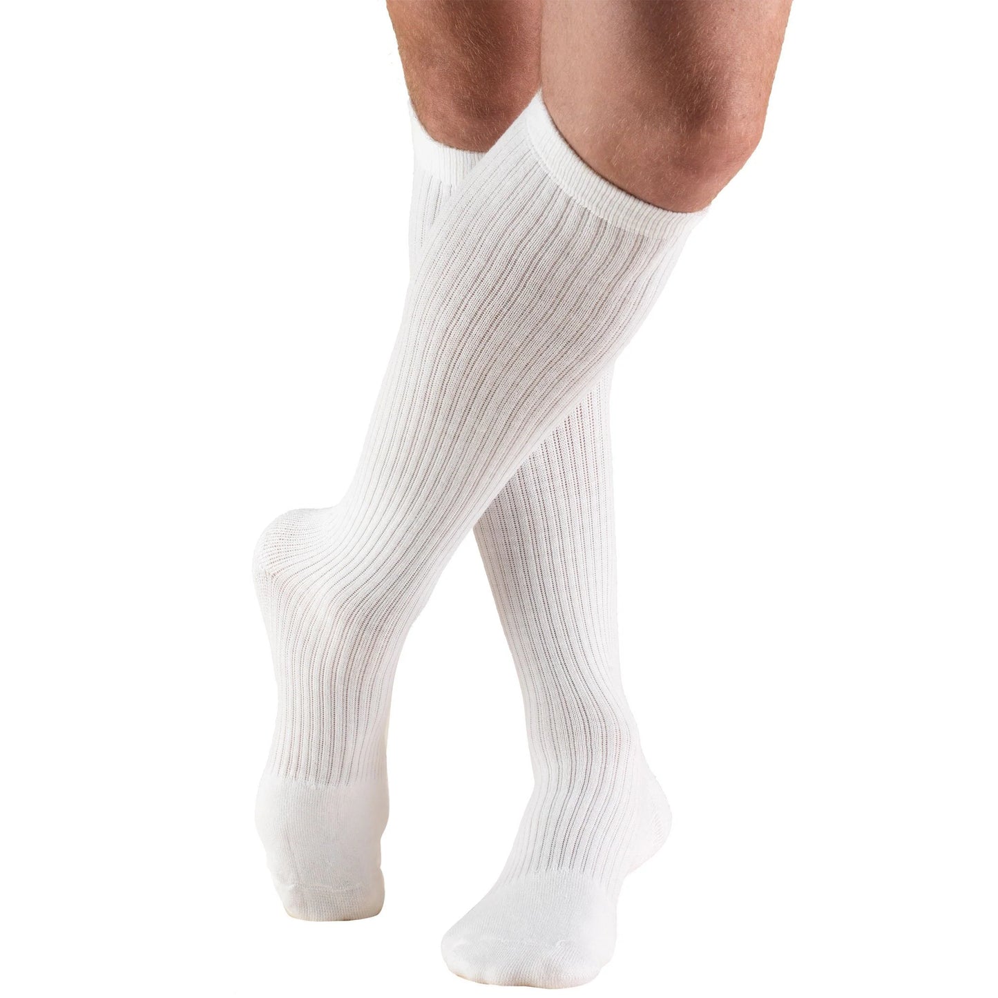 Mens Athletic Compression Socks 15-20 mmHg, White