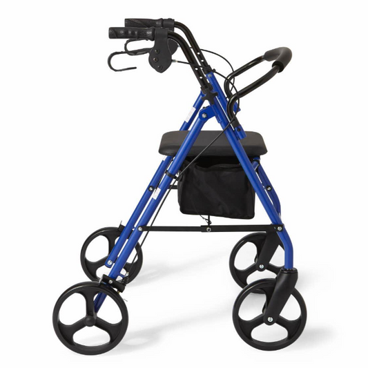 Steel Rollator with 8" Wheels, Blue