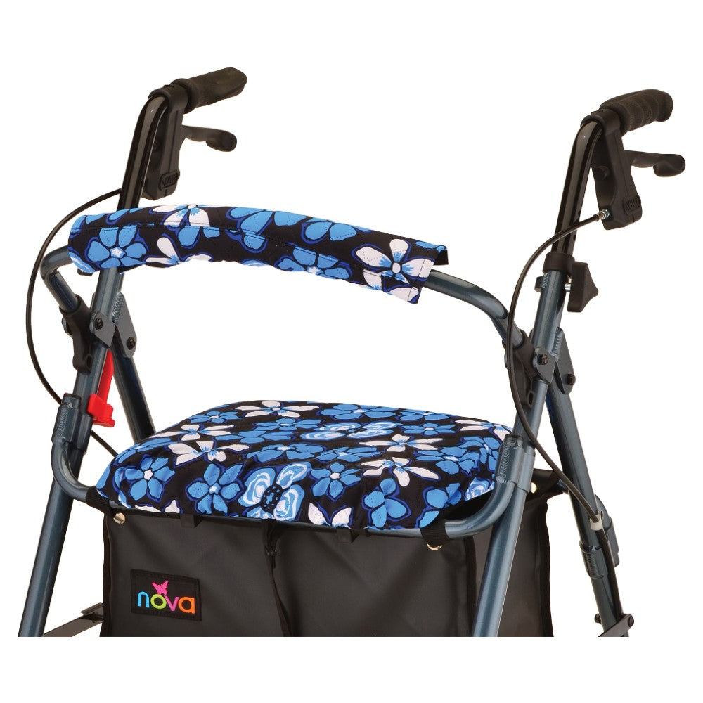 Seat and Back Cover For Rolling Walkers - Aloha Blue